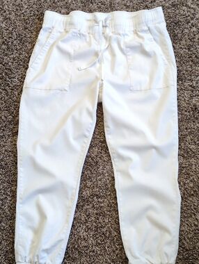 Buffalo David Bitton Women's Creamy White Drawstring Joggers Size Large